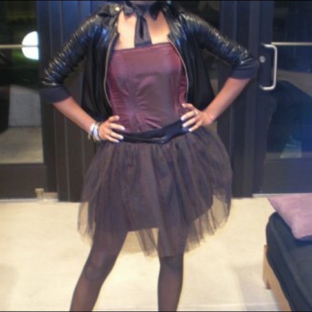 Custom made 828 Tuxedo tutu dress with necktie 😍